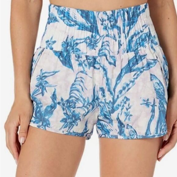NWT Free People High Rise The Way Home Short Smocked Waistband Printed SZ Small - Picture 8 of 15